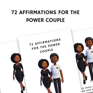 72 affirmations Power Couples affirmations pour couples affirmations de relation téléchargement numérique prêt à imprimer