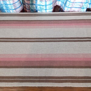 Korte Linnen geweven Roze Bruin Wit Scandinavische Vintage tafelloper tafeltopper tafelmat tafel tafelkleed tafel decor keuken opwarming (F-4)