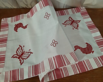 Vintage Not used. Embroidery table runner Tablecloth table topper table decor Napkin table dresser scarf table dressing table dresser (f2)