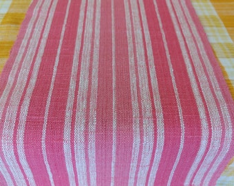 Unused vintage woven thick linen table runner, table topper, table dressing, table dress , Scandinavian Home textile (F1)