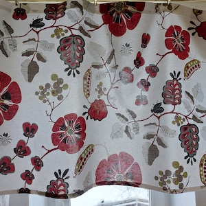 Tenda vintage in cotone stampato floreale spesso, tenda vintage floreale da caffè (F8)