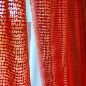 Pair of Vintage woven curtain panels , decorative curtains, woven bedroom curtains, room curtains, Window curtains (F3)