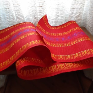 Vintage Woven decorative table runner, table topper, table dressing, table decor, textiles vintage, vintage textile, textiles Scandi (F-9)