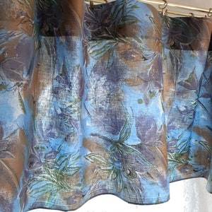 Vintage floral Cotton print valance curtain, vintage valance curtains, cafe curtain, valance, kitchen room valance (F-5)