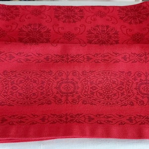 Vintage Qualitative thick woven soft cotton valance curtain, red cafe curtain, vintage cafe curtain (F9)