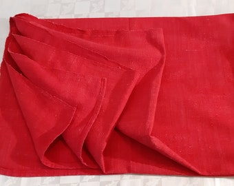 Mantel grande, rojo tejido vintage algodón - lino grueso mantel escandinavo mantel de mesa mantel de fiesta mantel natural (f-3)