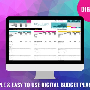 Simple Digital Budget Planner, Expense Tracker, Excel Budgeting Template, Dave Ramsey, Financial Planner, Budget Spreadsheet, Google Sheets