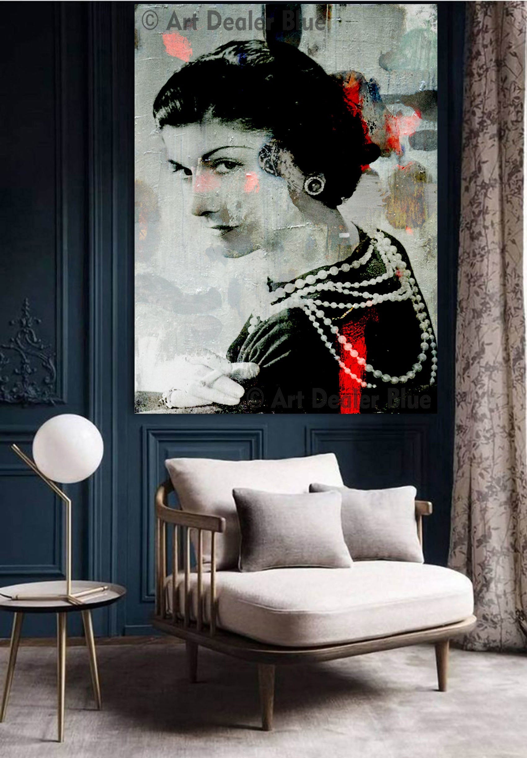 Coco Chanel In Rose Canvas Art Print by GNODpop