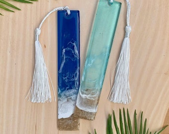 Ocean Resin Bookmarks | Avid Reader Gifts | Bookmark | Graduation | Mothers Day Gift | Beach Lover Gift | Book Club |  Teacher Appreciation