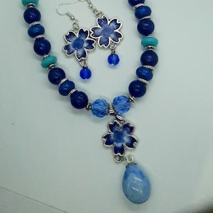 The Blues Necklace and Earring Set