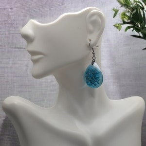 Blaue Sparkle Tropfen Ohrringe