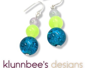 Blue Green Earrings