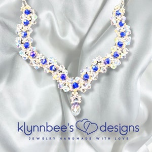 Beautiful Hand-Beaded Sculpted Crystal Necklace
