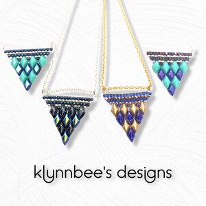 Beaded Triangle Color Block Pendants