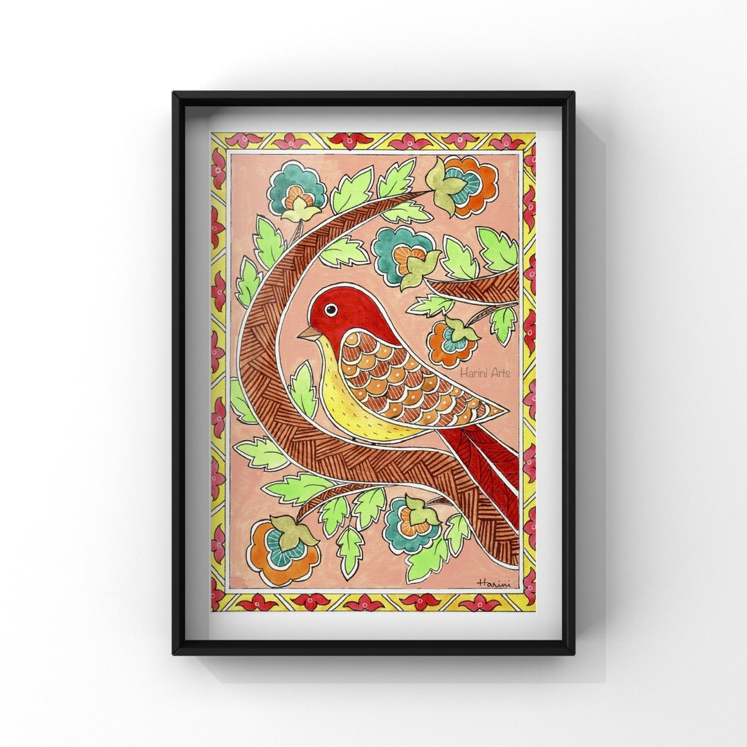 Madhubani Painting Madhubani Wall Art Indian Painting Madhubani Art