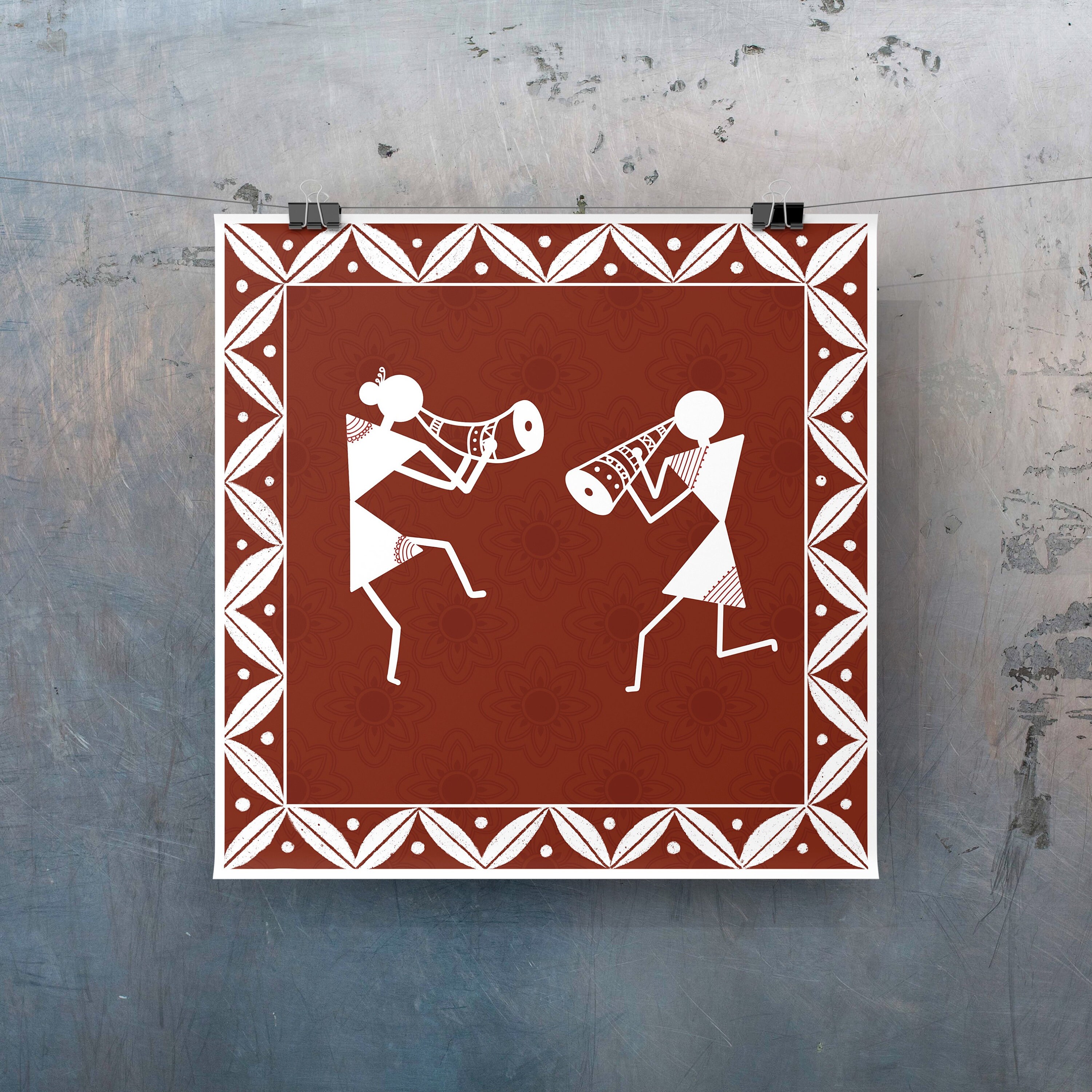 Warli Art Prints Set of 3 // Indian Decor// Indian Wall Decor // Indian