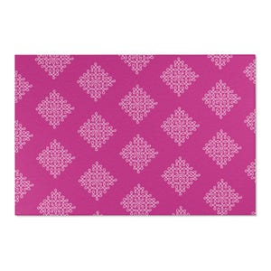 Rangoli mat pink Area Rug, pooja decoration, mandir mat, pooja backdrop, Diwali decor, Haldi backdrop, Haldi decor, indian backdrop rug image 10