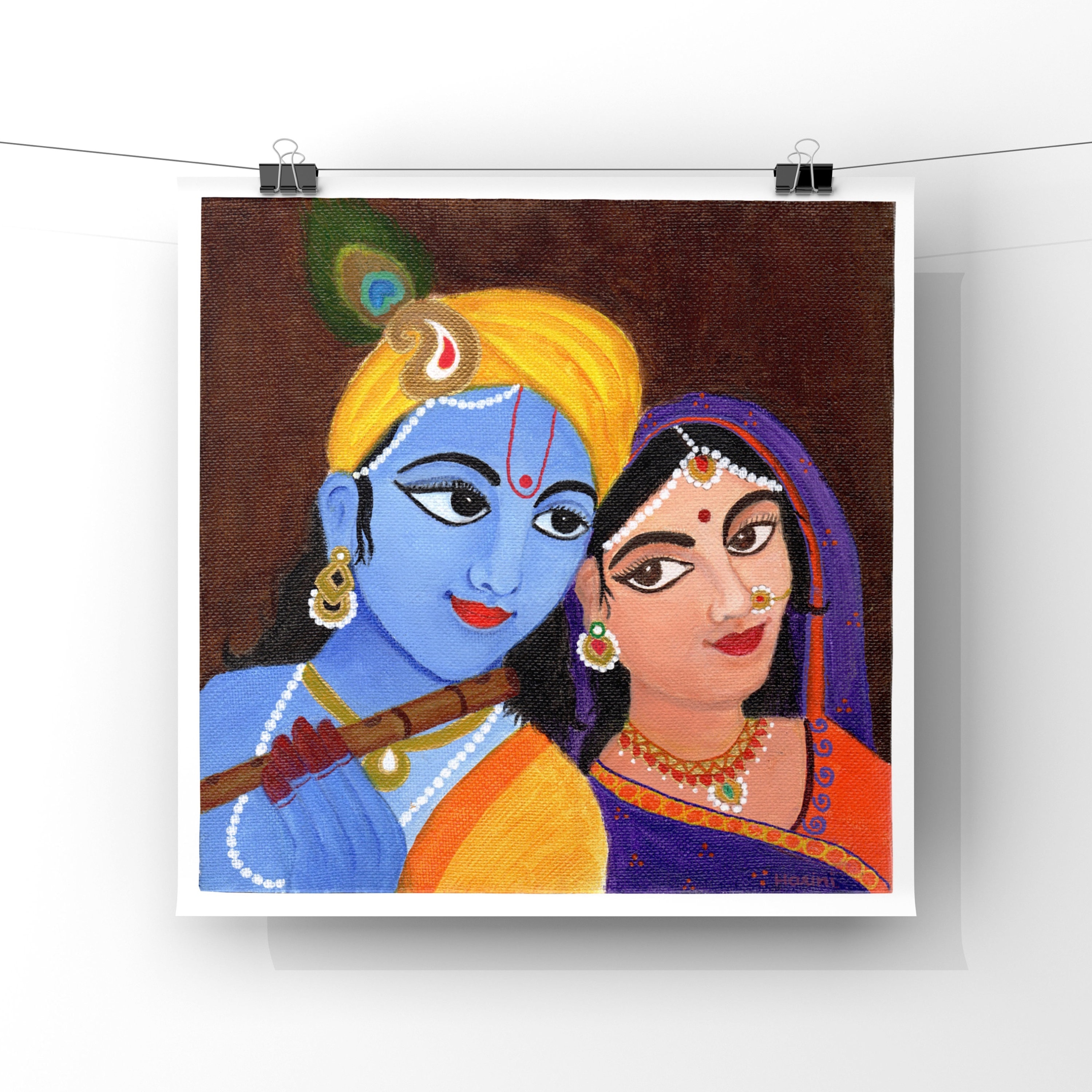 Easy Lord Krishna And Radha Paintings