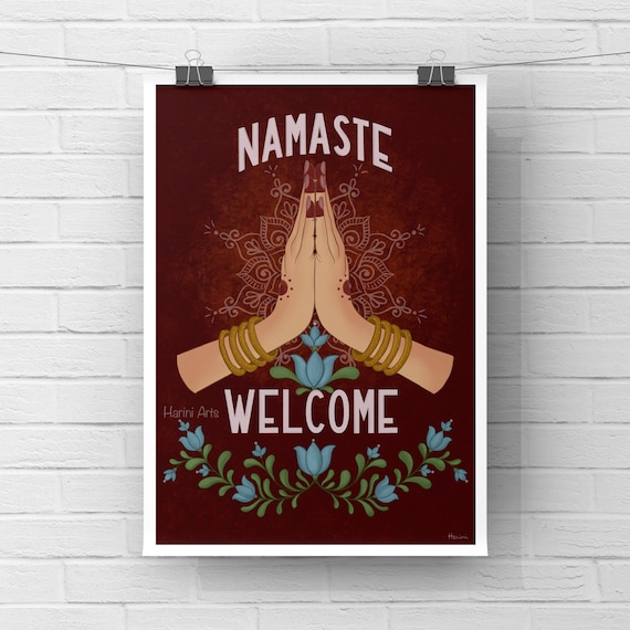 Namaste Wall Decor Namaste Sign Indian Entrance Decor - Etsy Canada