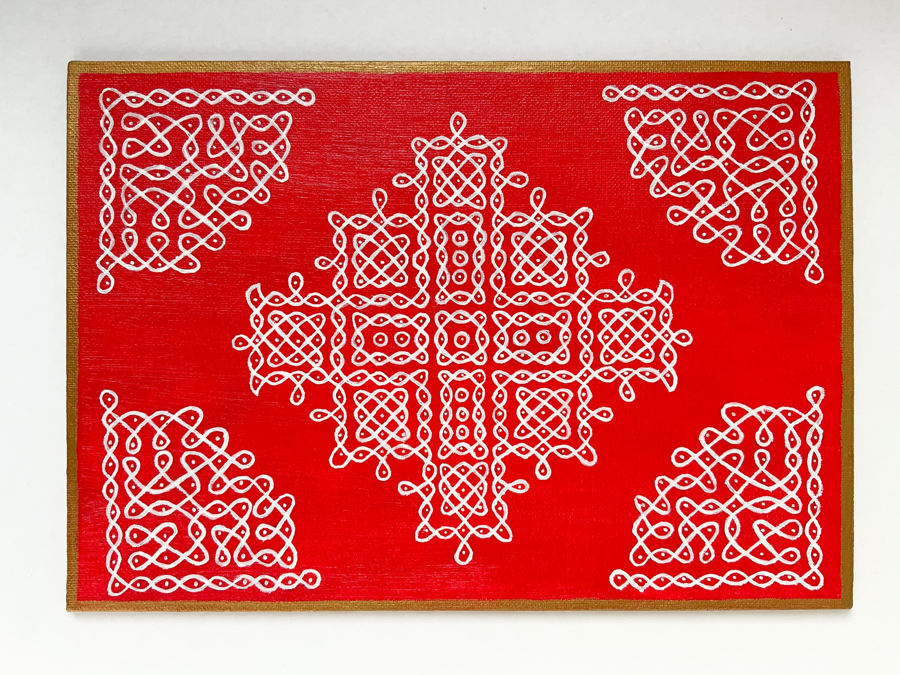 Kolam// Dot Kolam Art// Kolam Canvas // Pooja Room Decor// - Etsy Hong Kong