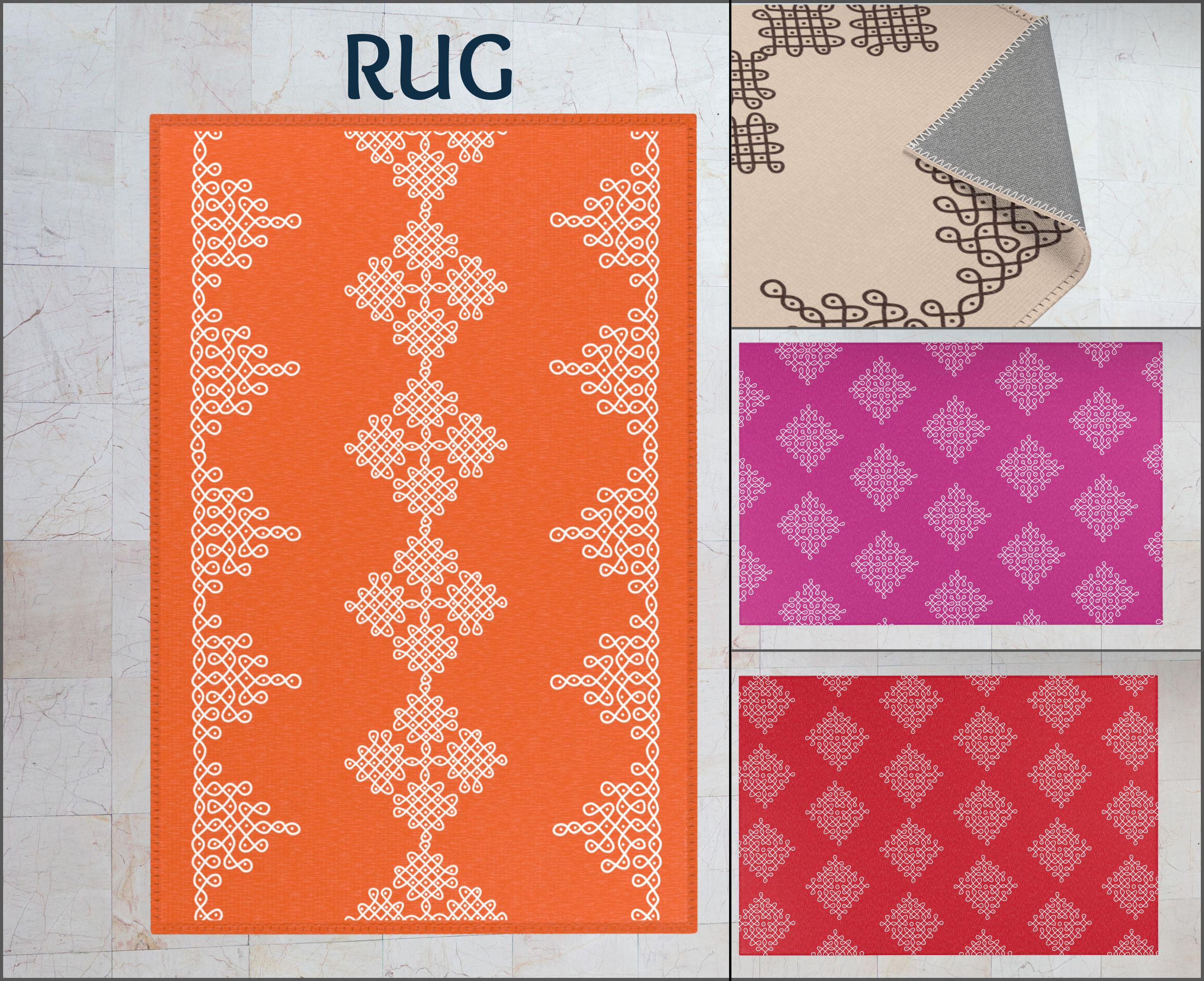 Cloth Rangoli Pooja Decoration, Rangoli Mat Area Rug, Mandir Mat, Diwali Decor, Haldi ...