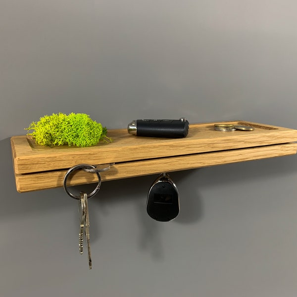 Key board made of oak wood, key board made of local oak, key board with magnets, wooden key rack, storage