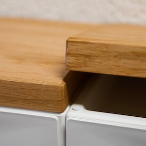 PREMIUM Ikea 1er Trones wooden board made of oak, not glued wood, high-quality cover plate! 51.5 x 15.9 x 2.8 cm!