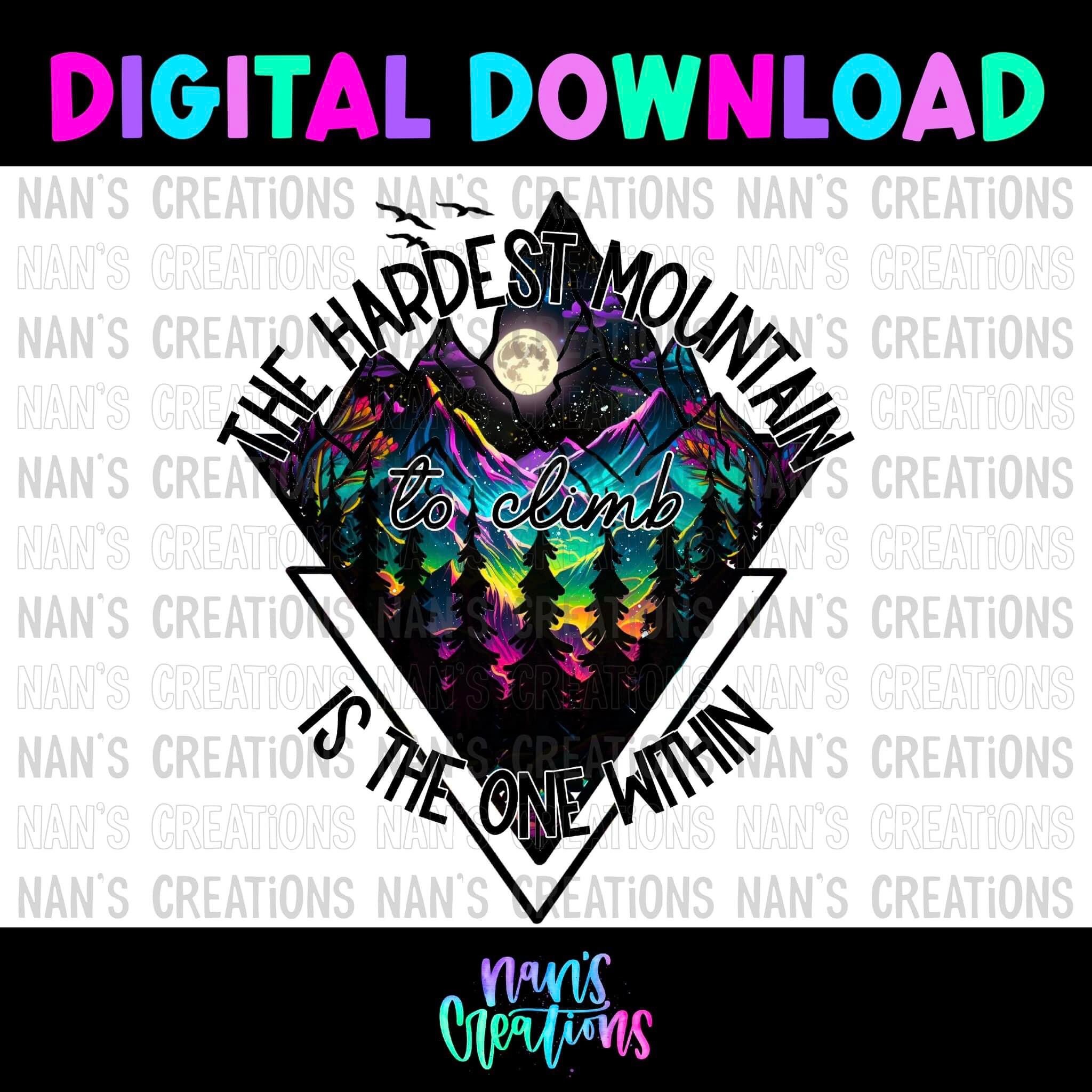 Der schwierigste Berg zu besteigen PNG Kunst | Camping PNG Grafik | Sofort Download | SVG Clip Art | Nans Kreationen | Digitales Design