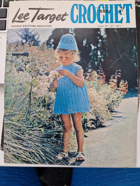 1970s Crochet Dress & Hat Pattern: Lee Target Vintage Child's Smock (PDF Pattern) 1970s Crochet Dress & Hat Pattern: Lee Target Vintage Child's Smock (PDF Pattern)