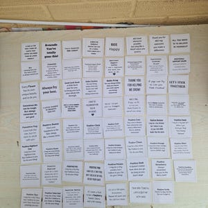 60 stuks 5 cm positieve emotionele steun dier groente plant kaarten voor gebreide of gebreide amigurami 5 x 5 cm