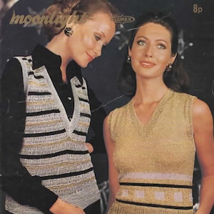PDF Vintage 2303 Robin waistcoat to knit and crochet pattern 32 to 38&quot; bust