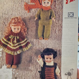 Wzór na ubranka dla lalek, projekty lalek Barbie Fashion, 3 stroje w formacie PDF, czapka, szalik, spodnie ponczo