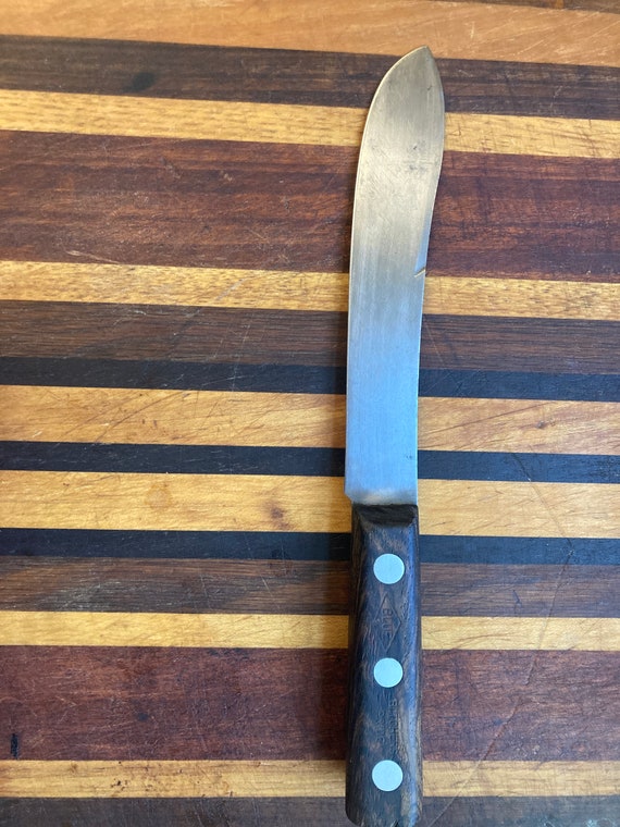 Vintage Blue Diamond Butchers Pride Carbon Steel Butchers Knife 