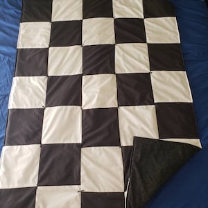 Black and white quilt