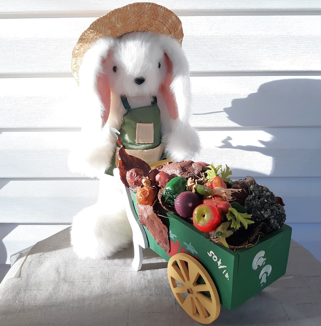 Vintage Handmade Plush Stuffed Rabbit,