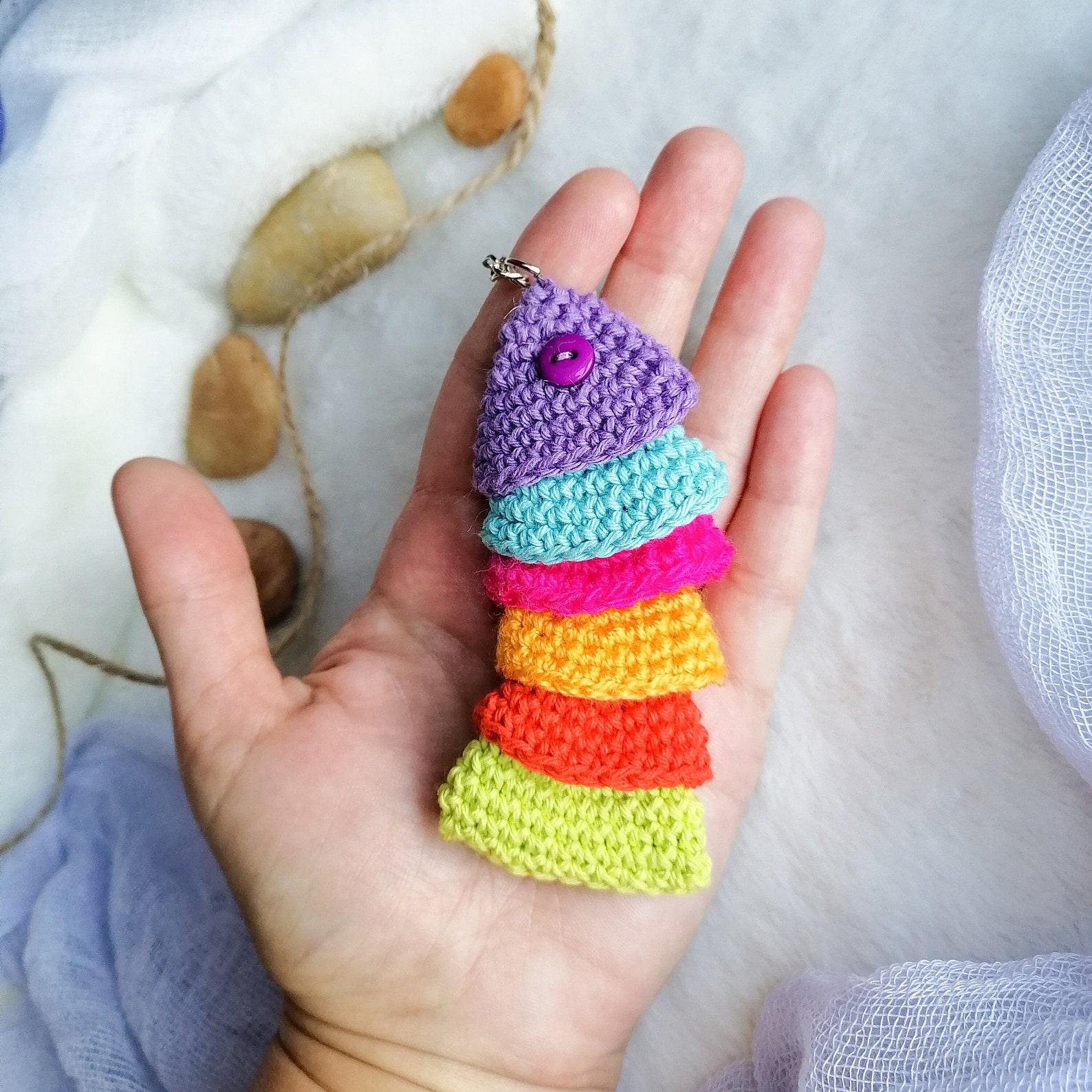 Pattern crochet fish keychain for boyfriend. Amigurumi toys of Etsy