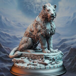 Miniature Antique En Bronze - Représente Un Cougar Ou Un Tigre - Bon état