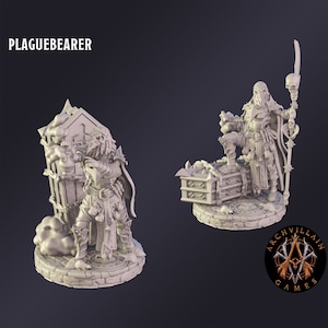 DnD Miniature Plague Bearer  miniature for Dungeons and Dragons tabletop RPG Wargaming miniature from  Archvillain Games