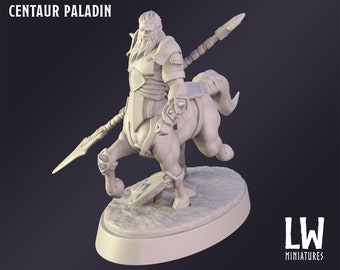 Centaur Paladin Premium Tabletop Game miniature from Lost World Miniatures, Dungeons and Dragons, Pathfinder