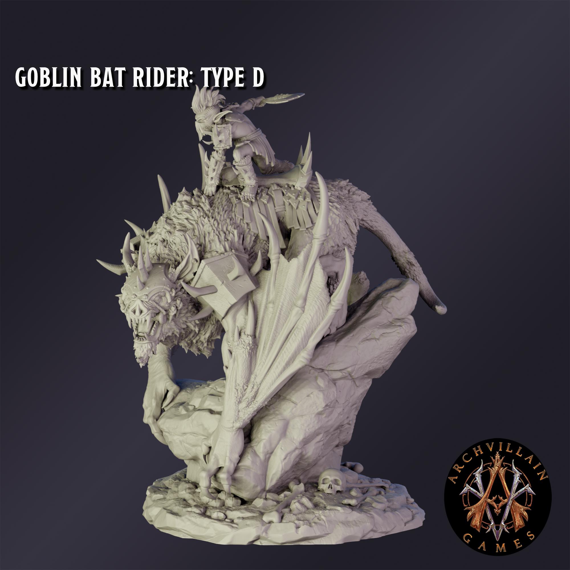 Dnd Miniature Goblin Bat Rider Miniature for Dungeons and Dragons ...