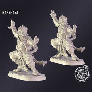 DnD Miniature Rakshasa miniature for Dungeons and Dragons tabletop RPG Wargaming miniature from Cast N Play