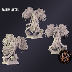 DnD Miniature Fallen Angel  miniature for Dungeons and Dragons tabletop RPG Wargaming miniature from  Archvillain Games