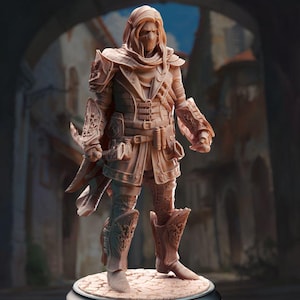 DnD Miniature Elf Thief Rogue Gambler miniature for Dungeons and Dragons tabletop RPG Wargaming miniature from DM Stash