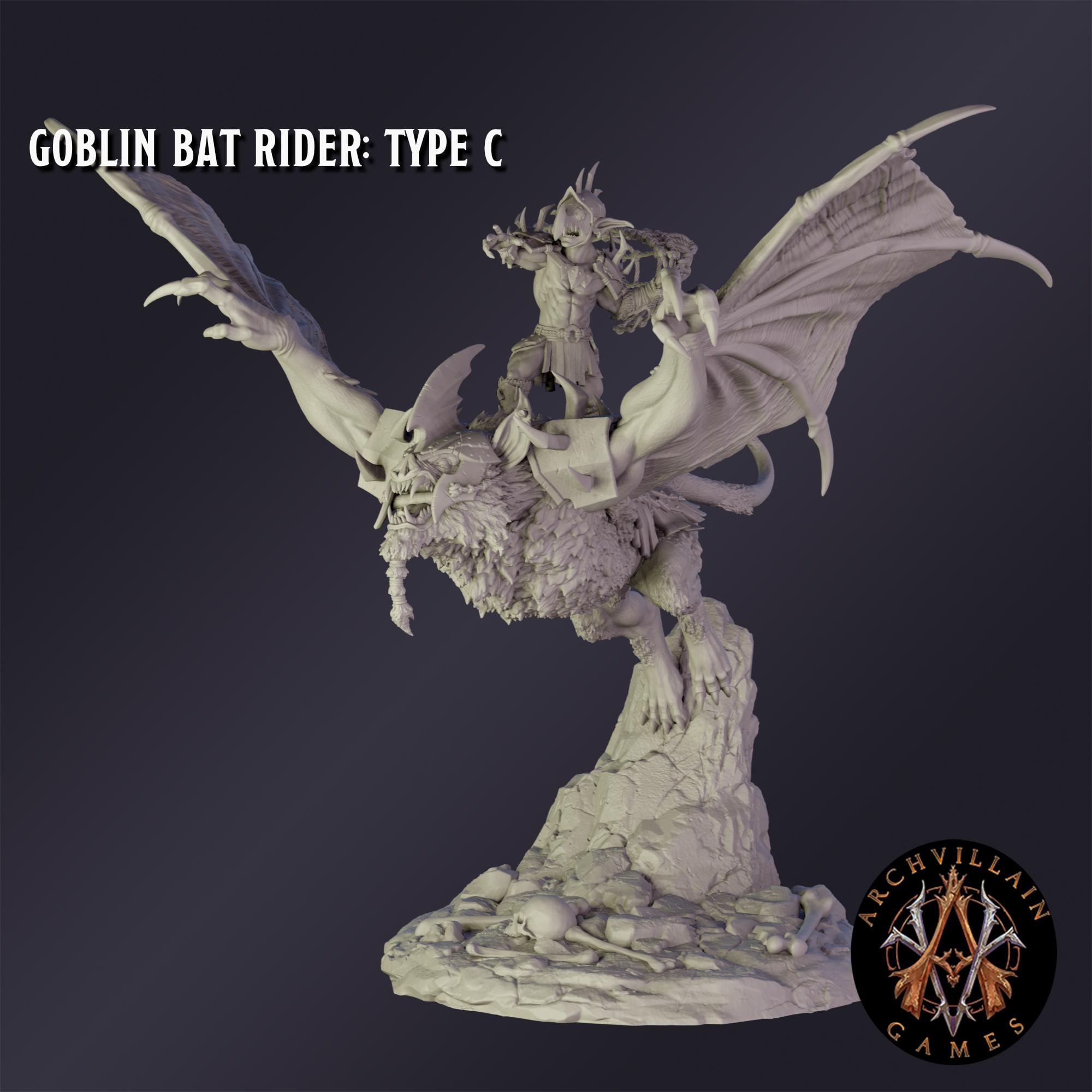 Dnd Miniature Goblin Bat Rider Miniature for Dungeons and Dragons ...