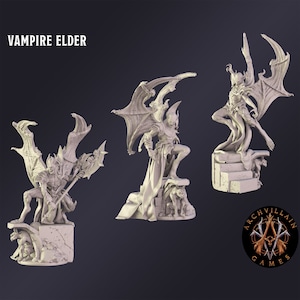 DnD Miniature Vampire Elder  miniature for Dungeons and Dragons tabletop RPG Wargaming miniature from  Archvillain Games