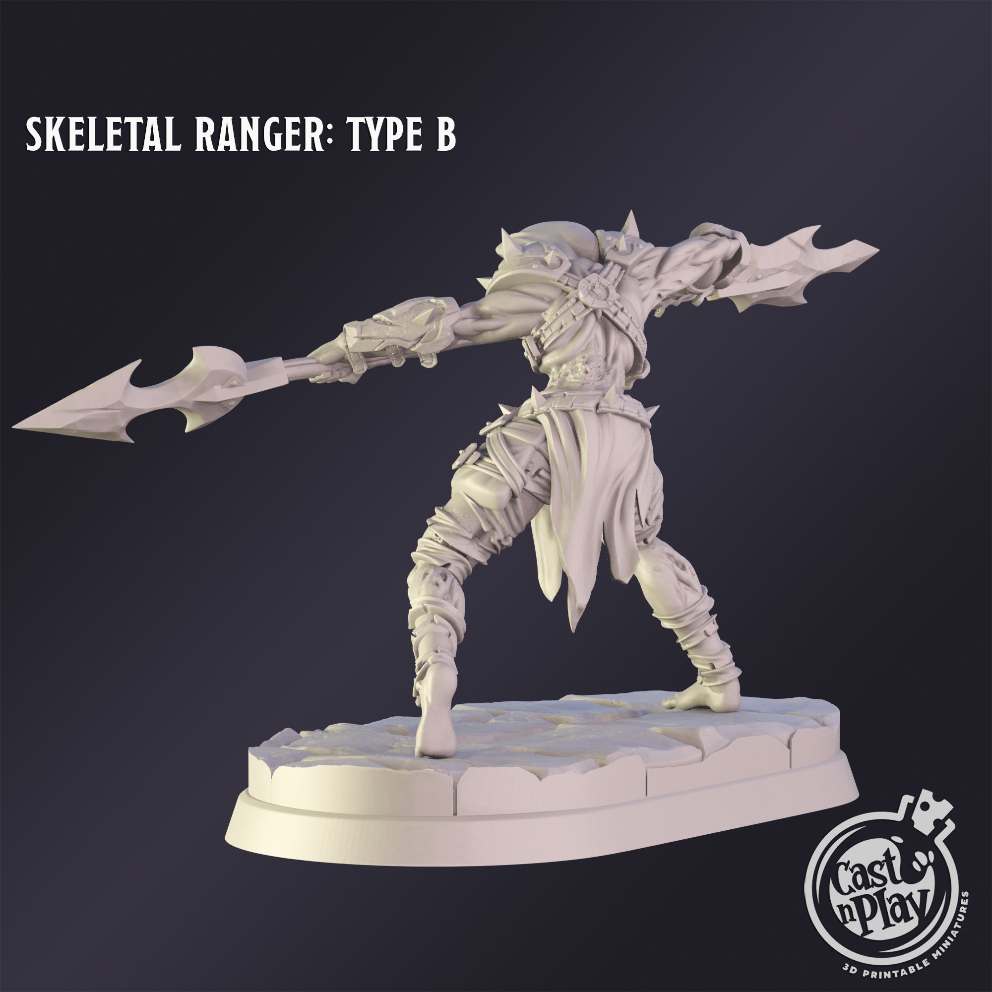 Dnd Ranger Mini Dnd Miniature Skeletal Ranger Miniature for Dungeons and Dragons ...