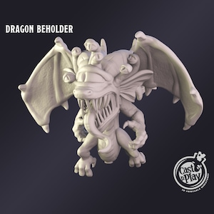 DnD Miniature Dragon Beholder miniature for Dungeons and Dragons tabletop RPG Wargaming miniature from Cast N Play