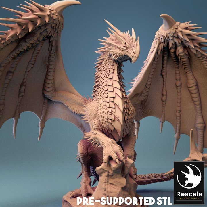 Dnd Miniature Ancient Red Dragon Miniature for Dungeons and Dragons ...