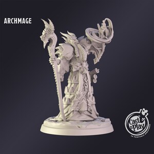 DnD Miniature Archmage miniature for Dungeons and Dragons tabletop RPG Wargaming miniature from Cast N Play