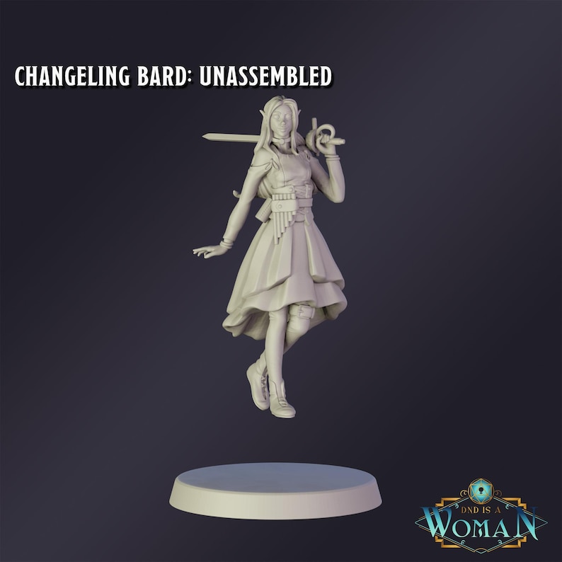 Dnd Miniature Changeling Bard Miniature for Dungeons and Dragons ...